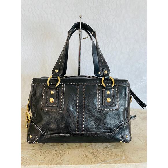 Rare Limited Edition Vtg Coach Hamptons Andrea black contrast stitching 10555 - Picture 2 of 9